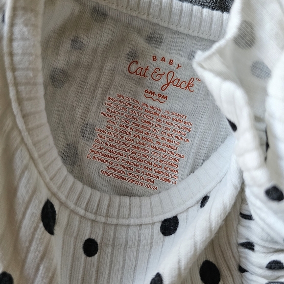 Cat & Jack Polkadot Ribbed Onesie - Picture 5 of 5